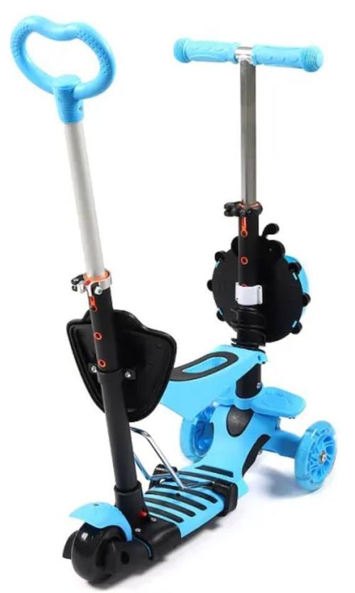 купить Самокат New World 0077 pentru copii 5in1 (albastra), 05317 в Кишинёве 