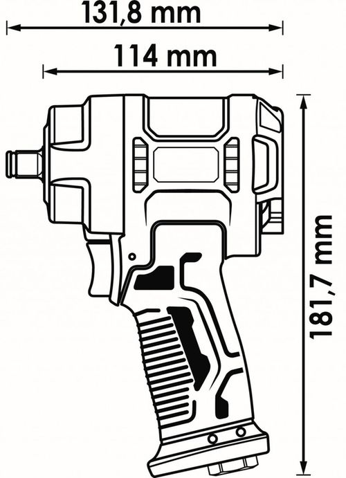 купить Гайковерт Vigor V5671N, пневматический, 1/2" Mini 1200 Nm в Кишинёве 