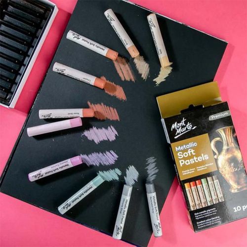 cumpără Set de creație Mont Marte MMPT0058 Set pasteluri moi cu efect metalic Premium, 10 buc în Chișinău 