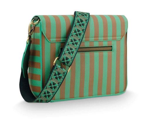 купить Сумка плечевая Pip Studio 51.273.430 Fenna Cross Body Bag Medium Stripe Green 25x7x20cm Green в Кишинёве 