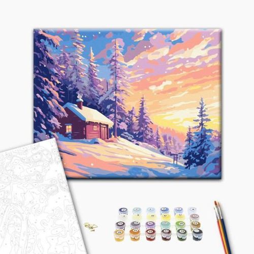 купить Картина по номерам BrushMe BS54525 40x50cm (în cutie) Cerul arzător al iernii в Кишинёве 