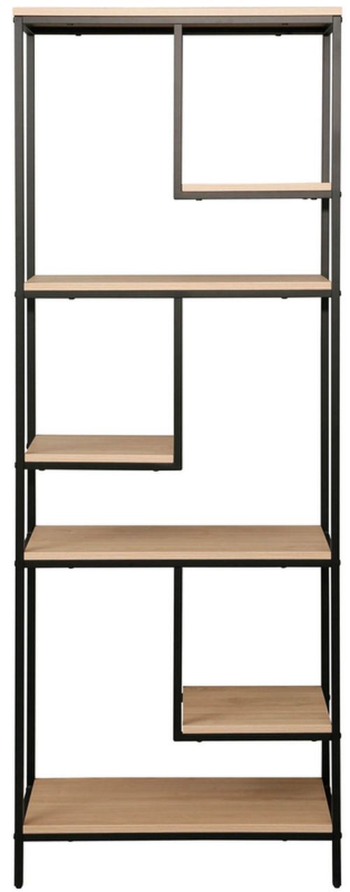 купить Офисный стеллаж Deco Aries Plus 63.5x30.5x176.5H Oak/Black в Кишинёве 