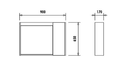 купить Зеркало для ванной Creavit Link 90cm LK1090.00.ARA в Кишинёве 