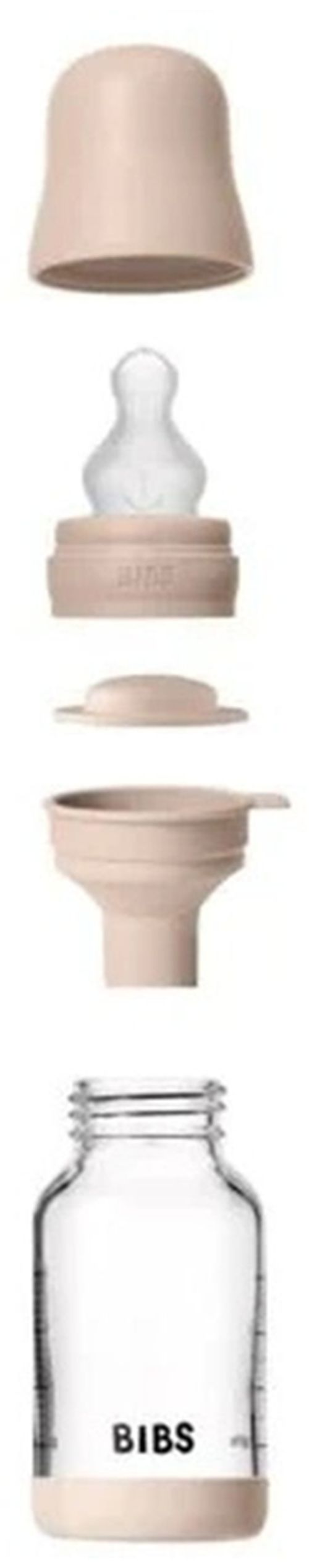 купить Поильник BIBS 50191244 Biberon din sticla anticolici Blush cu tetina din silicon 0+ luni, 120ml в Кишинёве 