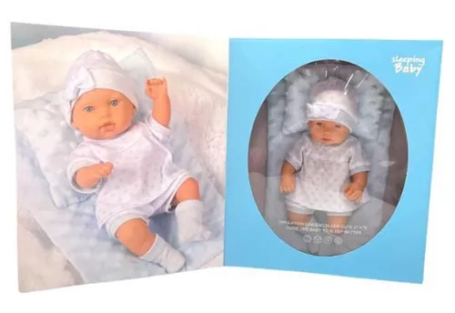 купить Кукла Essa YT12-1A Păpușă din gel moale Albastră, 33 cm в Кишинёве 