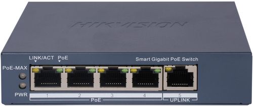 купить Switch/Коммутатор Hikvision DS-3E1505P-EI/M Smart PoE (4port+1 PoE Long distance) в Кишинёве 