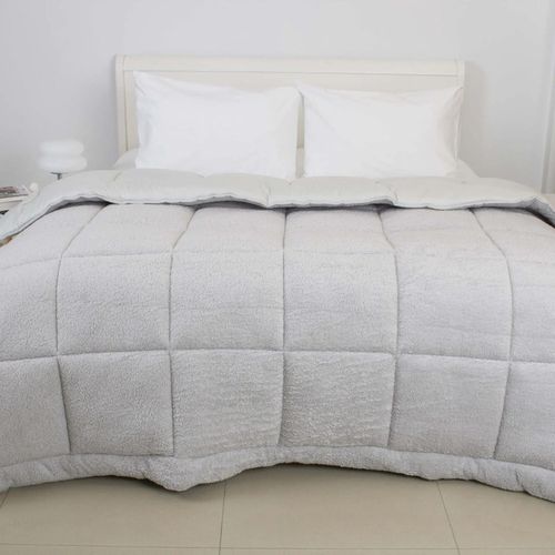 купить Домашний текстиль Relaxe Home 024552 Plapuma TEP TEDDY 200x210cm (350g/m²) Light Grey в Кишинёве 