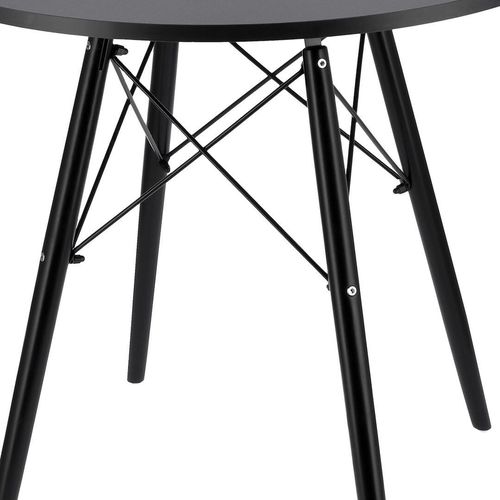 cumpără Mobilier pentru grădină Jumi CM-354166 Masa rotunda MDF, 60x60x74cm, stil scandinav, Negru/Negru în Chișinău 