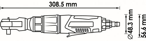 купить Гайковерт Vigor V5675, пневмотрещотка 1/2" 67 Нм в Кишинёве 