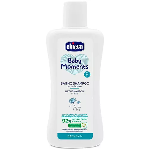 Gel de dus pentru par si corp Chicco Baby Moments 200 ml 