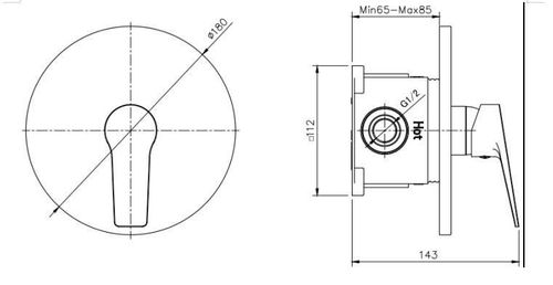 купить Смеситель для душа Gehler Birken Fusion ingropata 1 cai Set 8106121C-FT510B в Кишинёве 