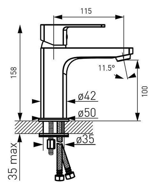 купить Смеситель для умывальника Ferro ALBA BLB2VL в Кишинёве 