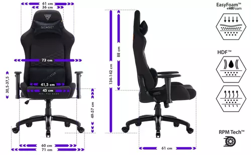 cumpără Fotoliu de birou Sense7 Spellcaster Senshi Edition XL Fabric Black în Chișinău 