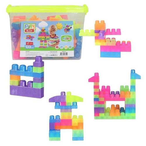 cumpără Set de construcție miscellaneous 3141 Găleată cu blocuri neon Play Blox, 133 piese în Chișinău 