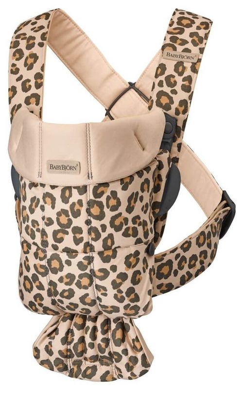 Анатомический рюкзак-кенгуру BabyBjorn Mini Beige/Leopard, хлопок 