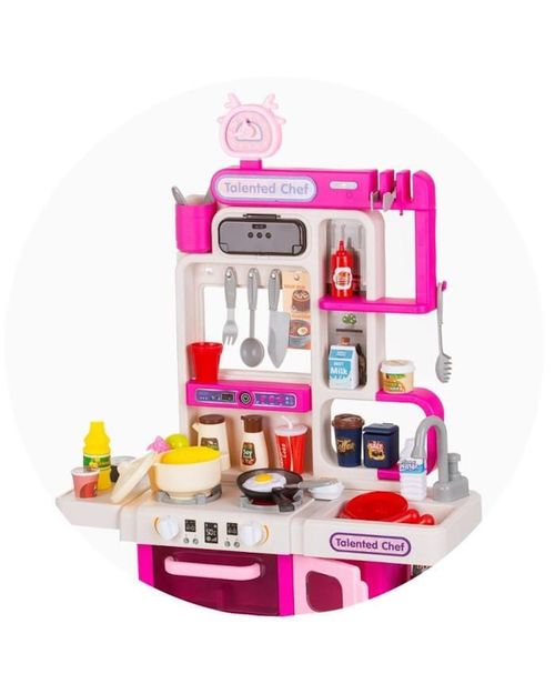 купить Игрушечная кухня и посуда Chipolino DIPK002413BK with light and sound, sprayingand watering 99cm в Кишинёве 