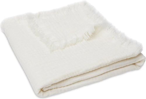 купить Детское постельное белье Jollein 521-511-66041 Paturica Muslin Fringe Ivory, 75x100cm в Кишинёве 