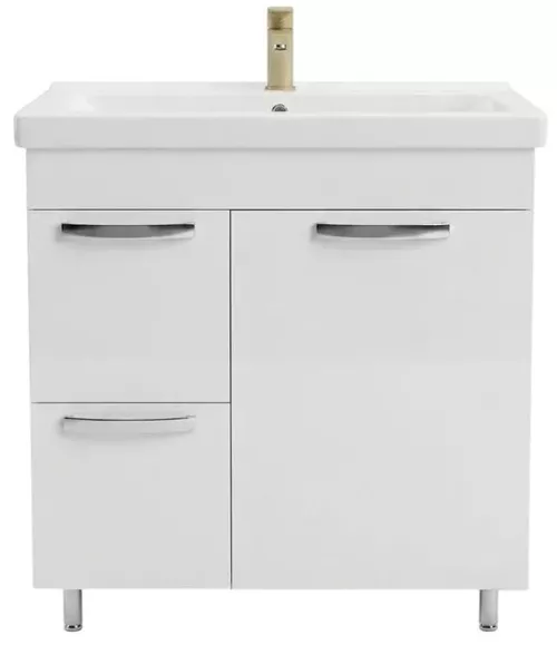 cumpără Dulap pentru lavoar Mashtab 11986 Agat cu 2 sertare+usa 80cm Alb în Chișinău 