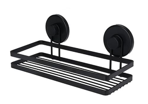 cumpără Raft de baie Holland 28973 Bathroom Solutions cu ventuze 25x10x9cm, neagra, metal în Chișinău 