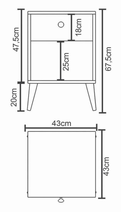 купить Тумба Remaks Zambak 1 C Anthracite в Кишинёве 