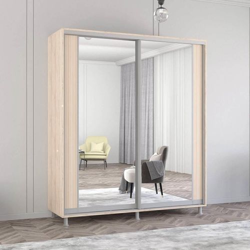 cumpără Dulap Mobildor-Lux Aron cu uși glisante cu oglindă vertical (220x60x240H cm) Sonoma în Chișinău 