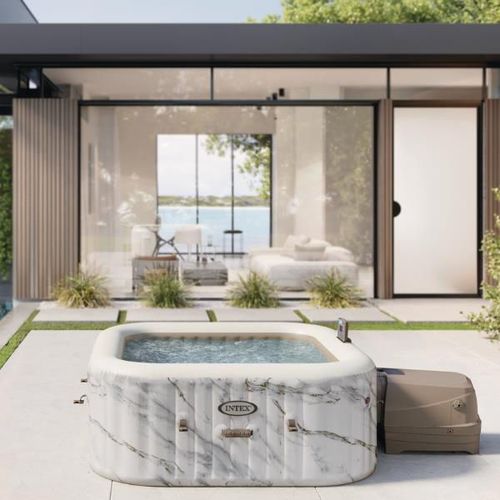 купить Бассейн надувной Intex 28464 Jacuzzi Calacatta Dual Zone Deluxe, 175x71cm, 795L, 4 persoane в Кишинёве 