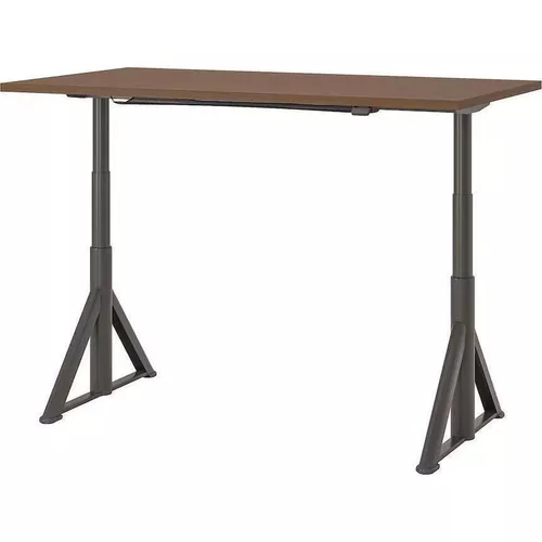 cumpără Masă de birou Ikea Idasen înălțime reglabilă 160x80 (Maro/Gri Inchis) în Chișinău 