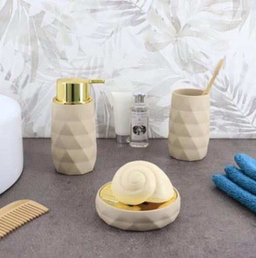 cumpără Pahar pentru periuțe de dinți Tendance 55702 Romb Bej în Chișinău 