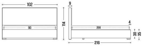 купить Кровать my-STYLE my-Liza 90x200 (P48D90M20) в Кишинёве 