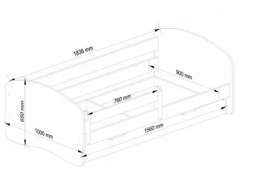 cumpără Pat Akord Smile cu saltea 90x180 (White) în Chișinău 