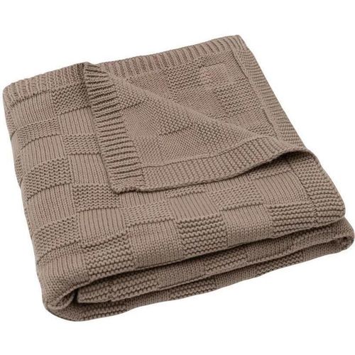 cumpără Lenjerie de pat pentru copii Jollein 516-511-68125 Paturica Box Knit Milky Coffee GOTS, 75x100cm în Chișinău 