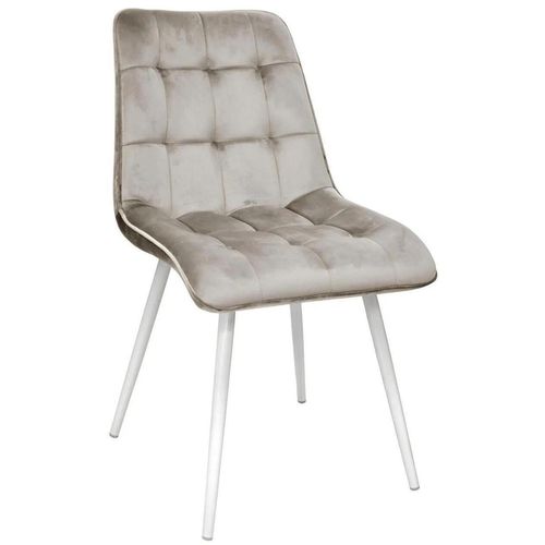cumpără Scaun Deco Capella Catifea Beige HLR7 + White Legs în Chișinău 