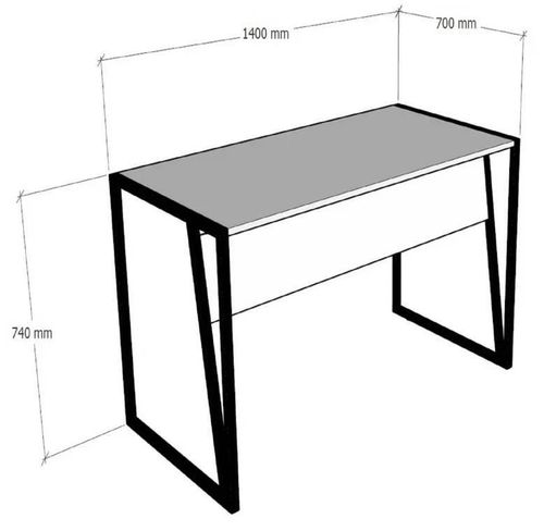 cumpără Masă de birou Trendy Kemer, NucNegru, 140x74x70cm în Chișinău 