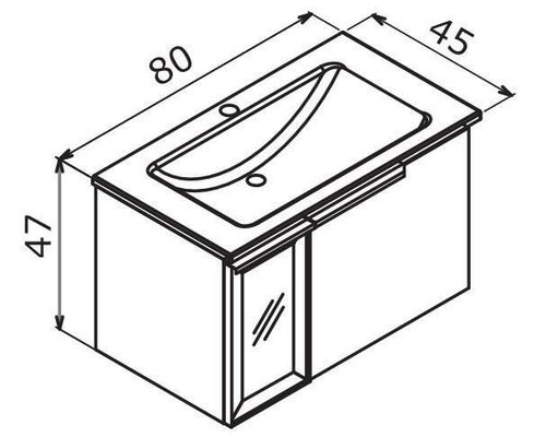 купить Шкаф под умывальник Orka PURE 80 Antracite в Кишинёве 