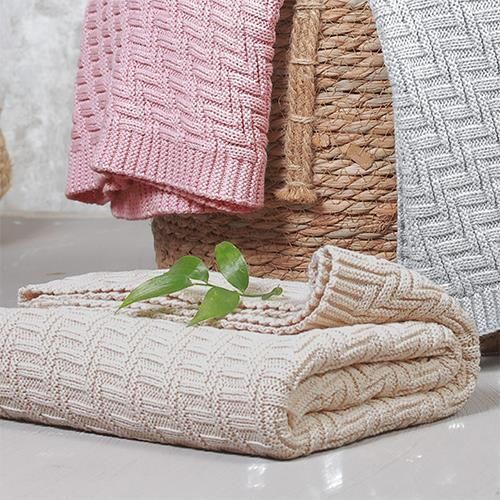 купить Детское постельное белье BabyOno 1647/01 Patura tricotate din bumbac roz в Кишинёве 