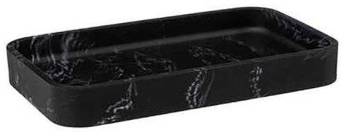 купить Аксессуар для ванной 5five 51961 Organizator baie Lea 19x11x2.5cm negru efect marmura в Кишинёве 