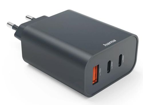 cumpără Încărcător cu fir Hama 86445 Fast Charger, 2x USB-C, 1x USB-A, PD, 65 W, anthracite în Chișinău 