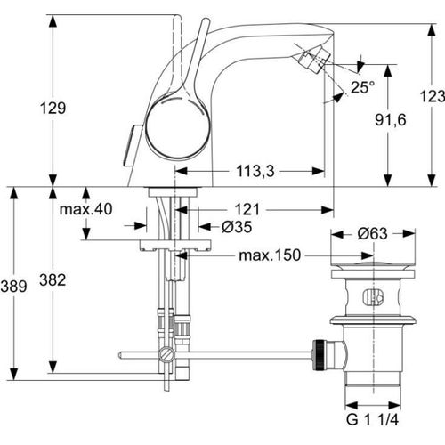 cumpără Baterie pentru bideu Ideal Standard MELANGE A4268AA în Chișinău 