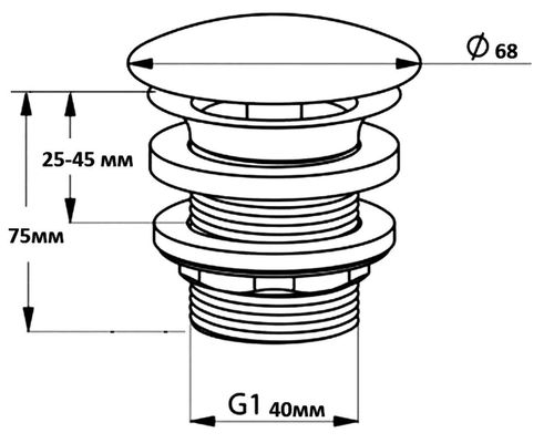 купить Донный клапан Creavit Quick Clac bass.matt SF030.BSM в Кишинёве 