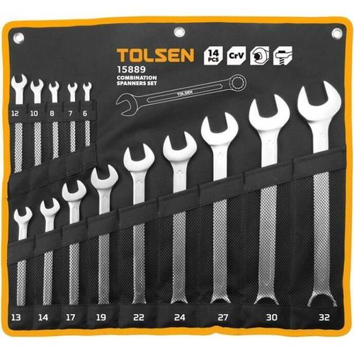 cumpără Set de unelte de mână Tolsen Set 14 chei combinate 6-32mm (15889) în Chișinău 