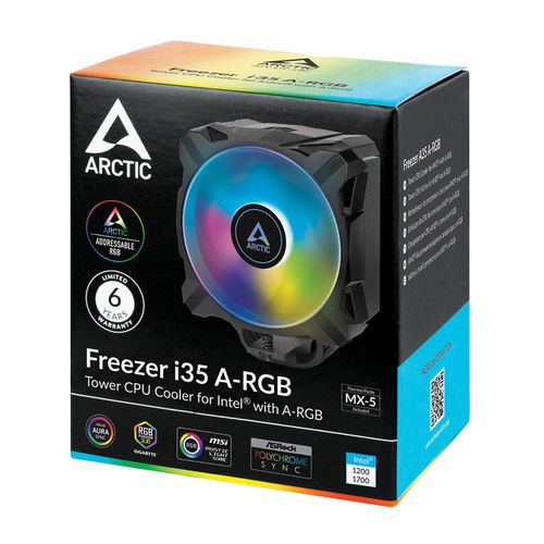 купить Cooler Arctic Freezer i35 A-RGB, Socket Intel 1700, 1200, 115X, FAN 112mm, 200-1700rpm PWM, 12 A-RGB LEDs, Noise Level 0.35 Sone, Fluid Dynamic Bearing, ACFRE00104A в Кишинёве 