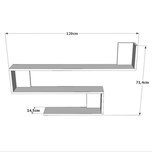 купить Полка декоративная Trendy WL10-W 120x71x14cm (GTR005446) в Кишинёве 