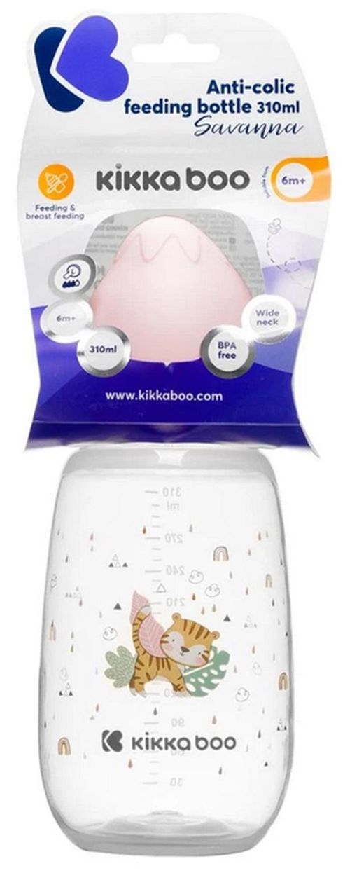 cumpără Cană cu pai Kikka Boo 31302020099 cu gat larg Savanna Pink, 310 ml în Chișinău 