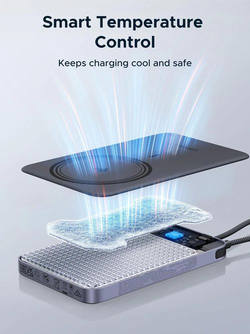 cumpără Acumulator extern USB (Powerbank) Ugreen 75983B, Wireless Magsafe Slim Air Qi2 10000mAh, 15W, Grey în Chișinău 