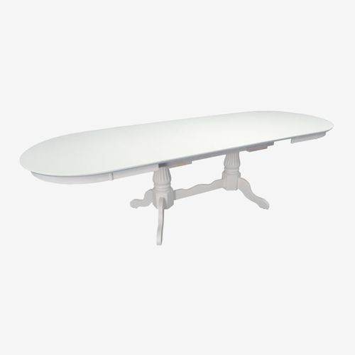 купить Комплект стол и стулья Evelin di Costacurta стол HV-33V White + 6 стульев YTC-055Wh UF885-03 Light beige в Кишинёве 