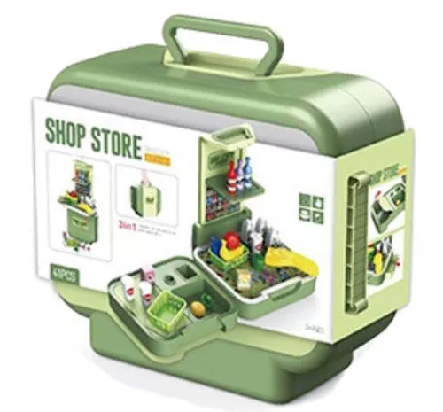 cumpără Bucătărie și veselă de jucărie Essa 25731 Valiza cu magazin de produse în interior, 43 detalii în Chișinău 