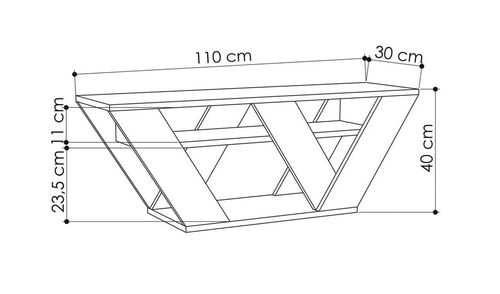 cumpără Comodă TV Trendy Pipralla, Antracit 110x40x30cm în Chișinău 
