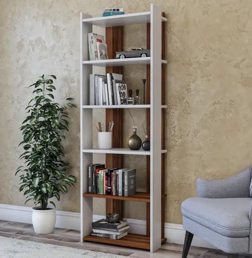 купить Офисный стеллаж Trendy Sakran, Alb, Nuc, 63x180x32cm (GTR000473) в Кишинёве 