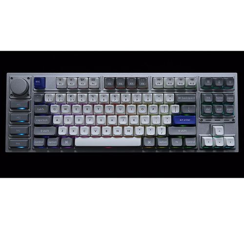 купить Клавиатура Keychron Q3 Pro QMK/VIA Wireless Custom Full-Metal Mechanical Keyboard (Q3P-X1) Silver Grey, 80% TKL layout, Knob, RGB Backlight, Keychron K pro Mechanical Red Switch, Hot-Swap, Bluetooth, USB Type-C, gamer (tastatura/клавиатура) в Кишинёве 