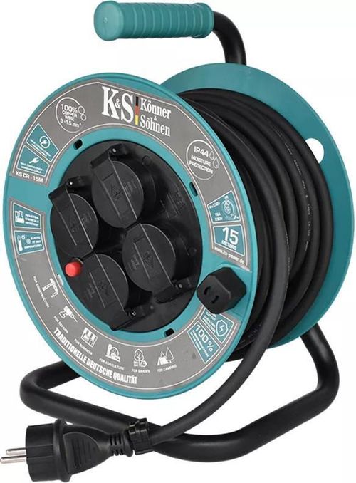 cumpără Prelungitor electric Konner&Söhnen KS CR-15M на катушке 15m 4 гнезд 3*1,5mm2 în Chișinău 